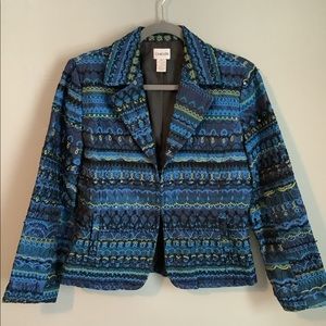 Chico’s Blue sequined jacket